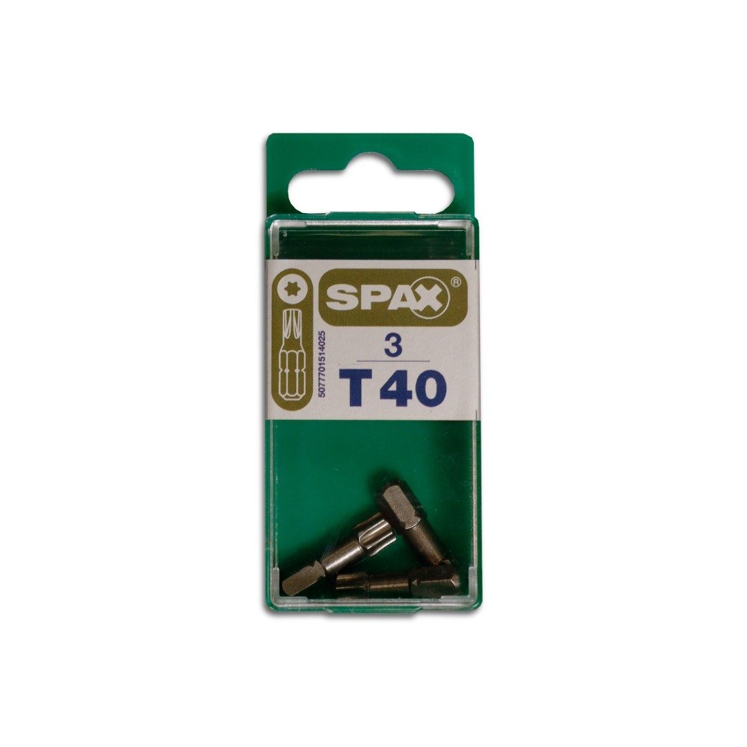 Spax T40 25mm Bit (3pp) Drill Bits, Tools, Screws & Fixings, Spax