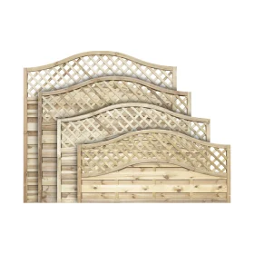 A set of ashwell lattice top panels of all available heights stacked in front of one another