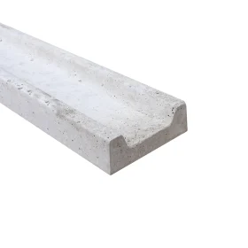 6 inch concrete gravel board close up on a white background