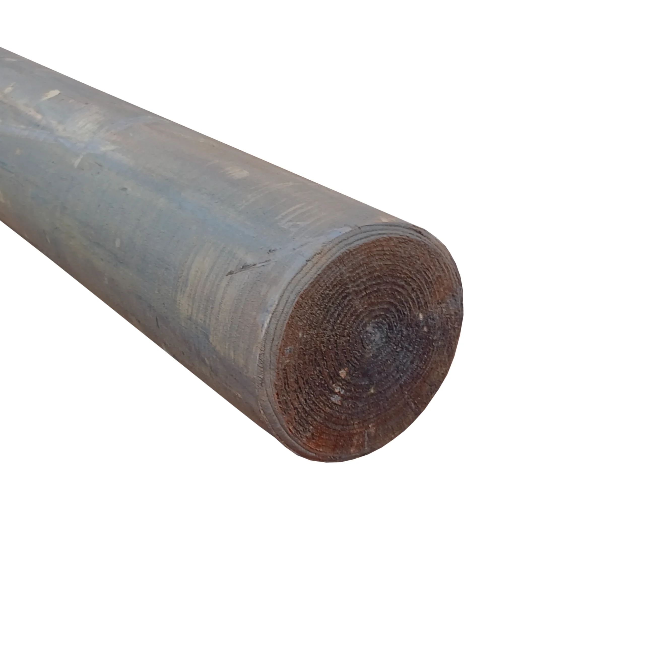 UK 2.4m x 150mm Creosoted Machined Round Strainer Post Pointed - Image 3