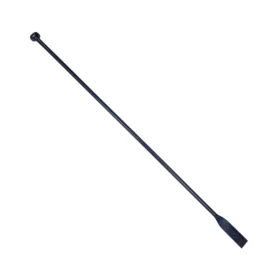 digging bar, all blue steel, chisel point on one end, round tamper head on the other