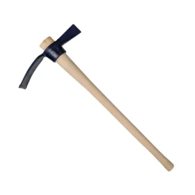 Cutter mattock, wooden shaft with a blue head