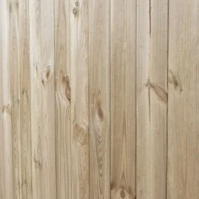 Close up angled shot of the timber tongue and groove construction.