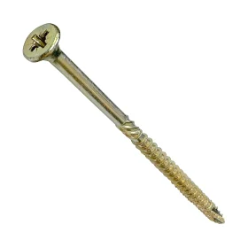 A single ForgeFast pozi head anti split fast drive screw against a white background