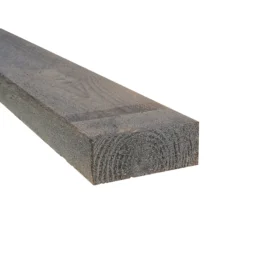100x38 heavy duty fence rails, dark brown on a white background.