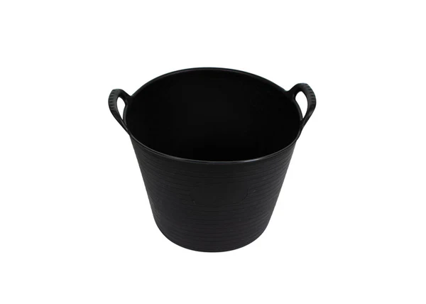 black plastic flexi tub with 2 integrated handles