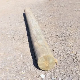 150mm round poles, pressure treated green