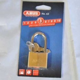 65-40 Long Shackle Brass Padlock