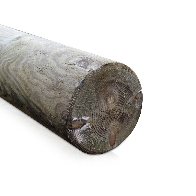 150mm Machined Round Strainer Post Pointed UC4 - Image 2