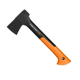 A next generation clean Fiskars X7 chopping axe on a white background.