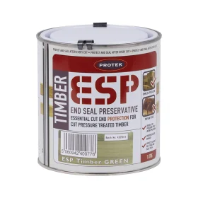 A 1 litre tin of ESP end seal preservative for green treated timber