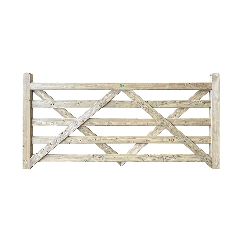 Heavy duty gate wooden 5 bar 8 ft wide