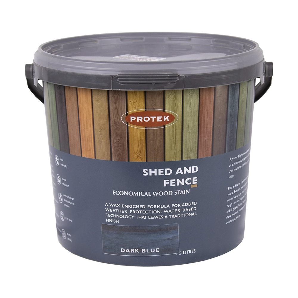 5Ltr Dark Blue Shed & Fence Paint - Image 2