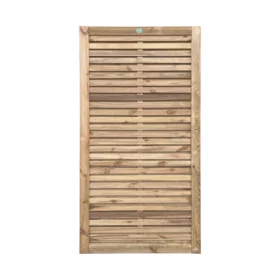 Image of double slatted gate on white background