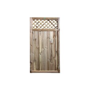 Tongue & Groove lattice Gate on white background
