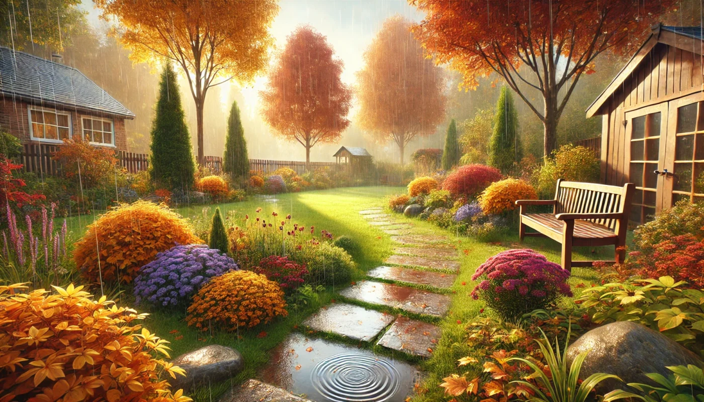 garden in the autumn needing landscaping tips