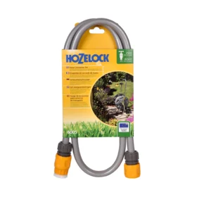 A hozelock hose connection set in packaging against a white background