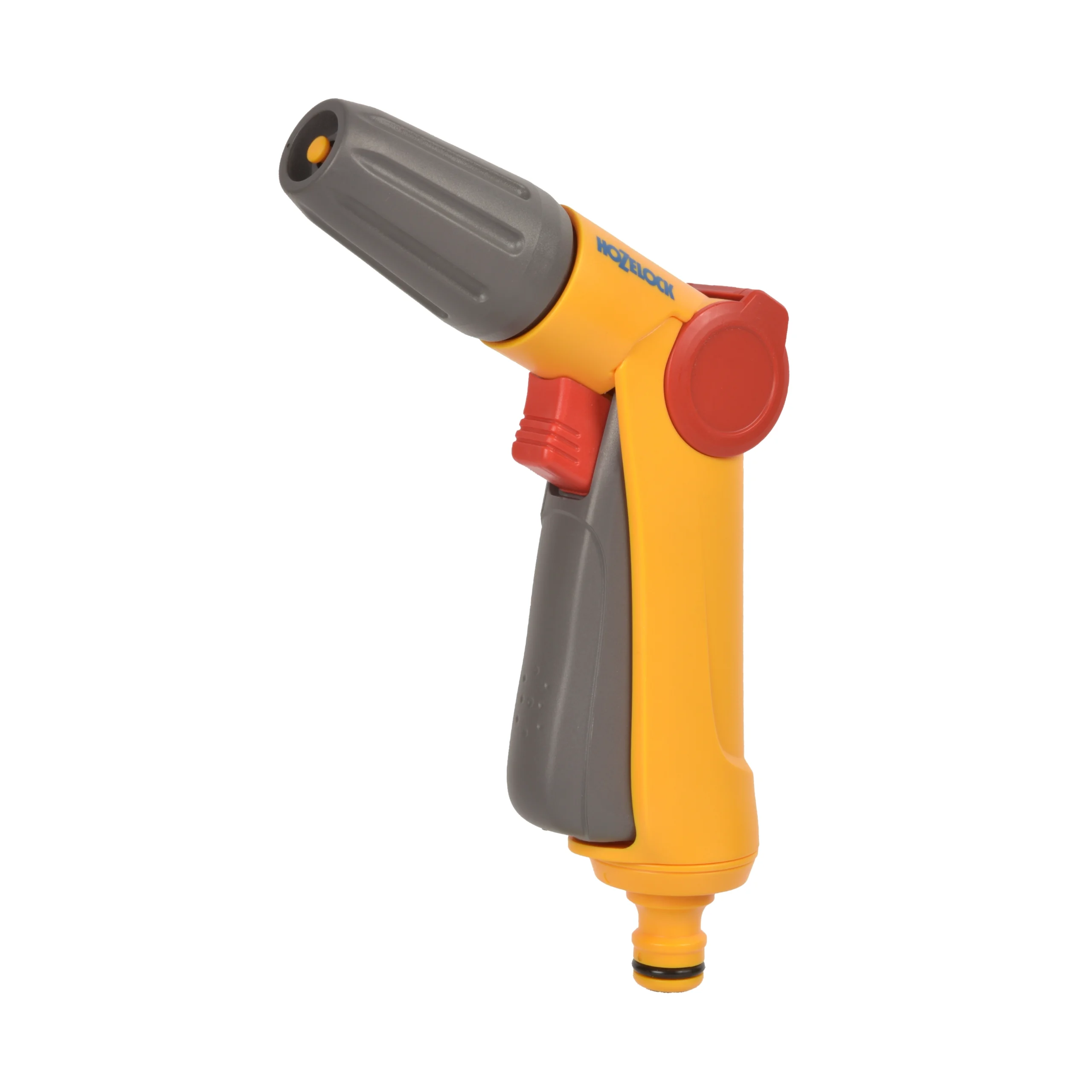 The Hozelock Jet Spray Gun at an angle against a white background