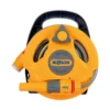 The side view of a Hozelock Micro Reel with a 10m long hose included against a white background