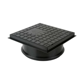 A shallow access chamber sealer lid for pedestrian use against a white background