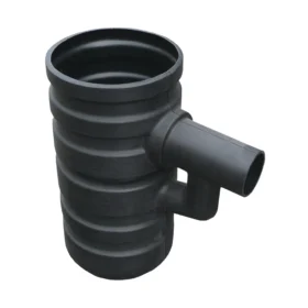 A 300mm diameter x 600mm invert trapped yard gully against a white background