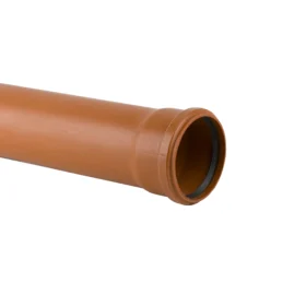 A 3m long 160mm drainage pipe with a single socket against a white background