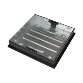 Recessed Square to Round Paving Manhole Cover & Frame 450mm x 80mm (10T)