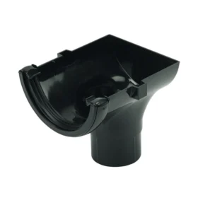 FloPlast Round Stop End Outlet 112mm (Black)