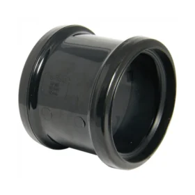 FloPlast Soil Pipe Double Socket Connector 110mm (Black)