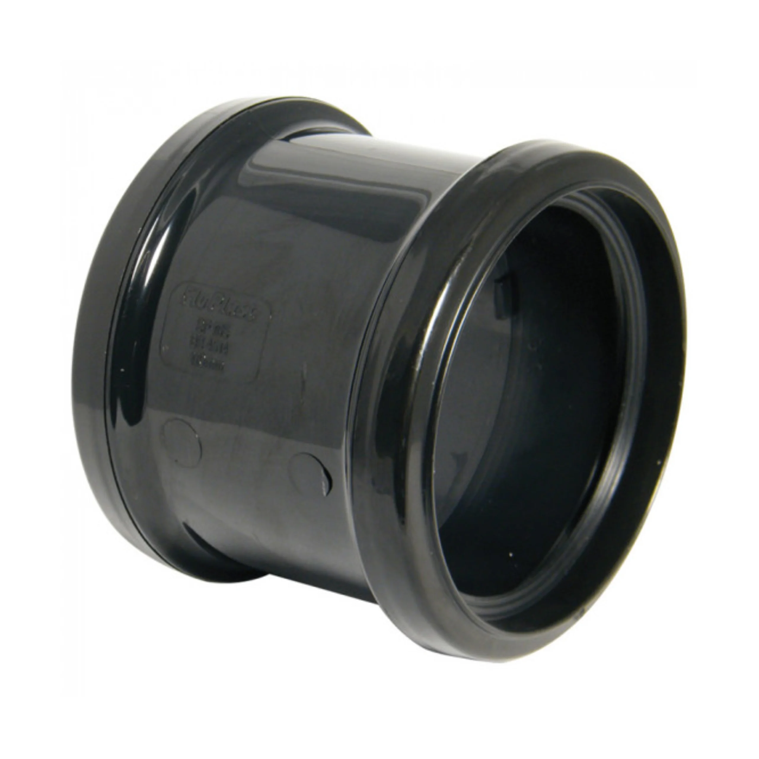 FloPlast Soil Pipe Double Socket Connector 110mm (Black)