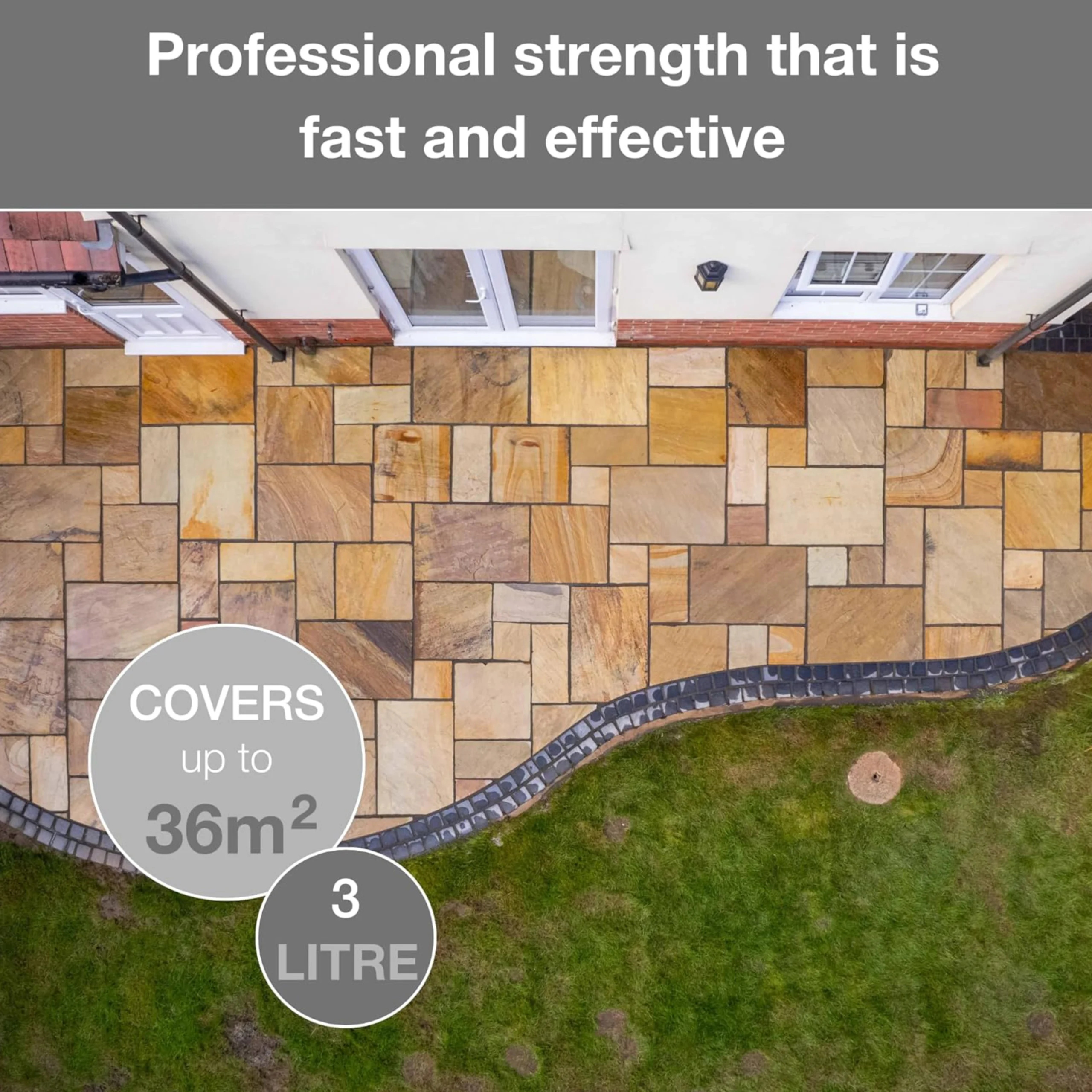 Easy Seal outdoor porcelain tile sealer 3Ltr – professional strength sealer for patios and paving, covering up to 36m² per coat.