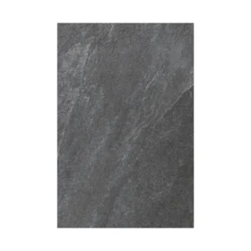 Rasa Nero black porcelain paving slabs 900x600mm with a marble-effect finish, featuring subtle white veining and slip resistant surface.