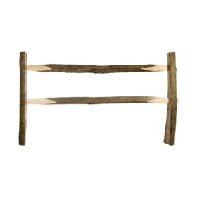 Chestnut post and rail fencing front profile