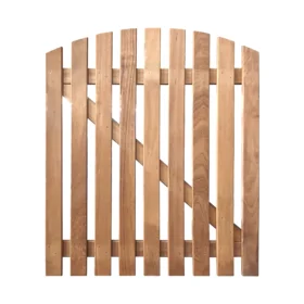 Iroko Curved Wicket Gate 3'