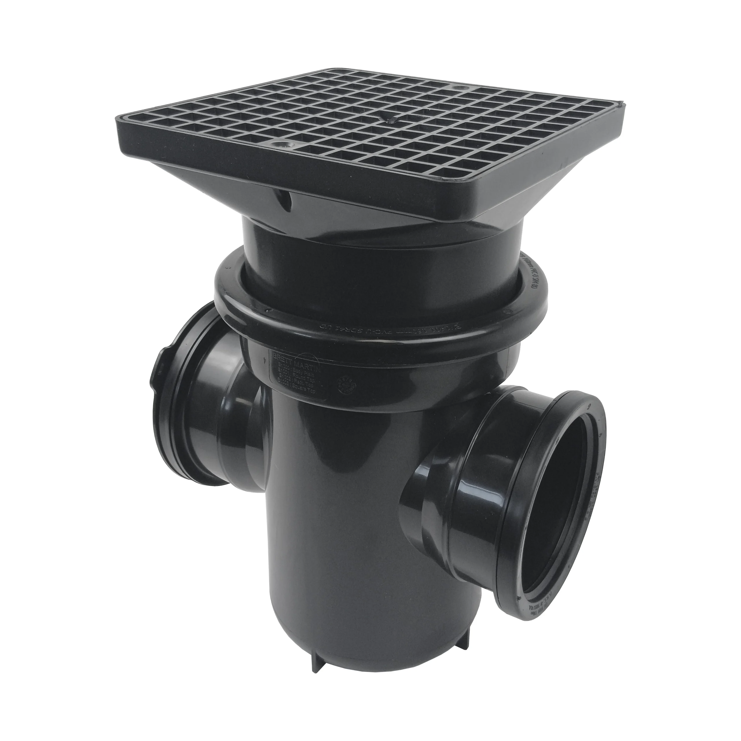 Back Inlet Roddable Gully 90 Degree Outlet Square Grid